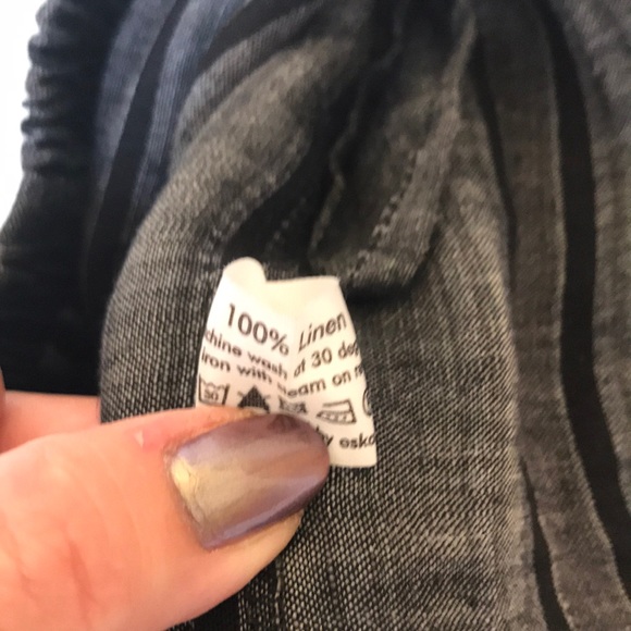 Black and Grey Striped Eskandar Trouser - Picture 6 of 6